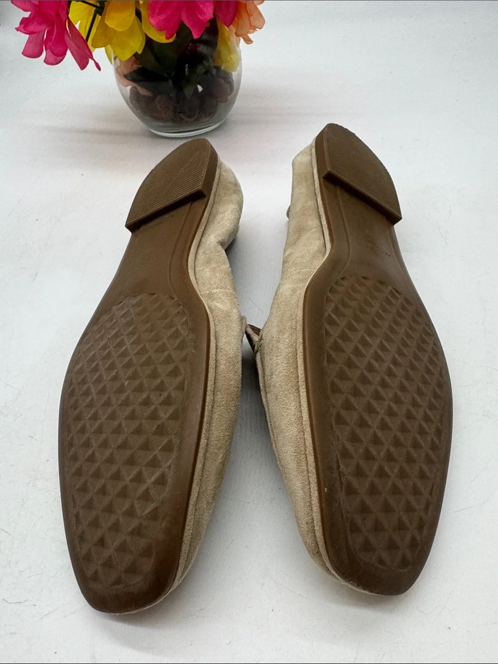 AEROSOLES Men's Beige Suede Slip-On Loafers Size 7.5 MCL10108B